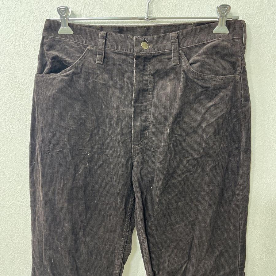 80s USA製 RUSTLER コーデュロイパンツ W34 ダークブラウン ラスラー