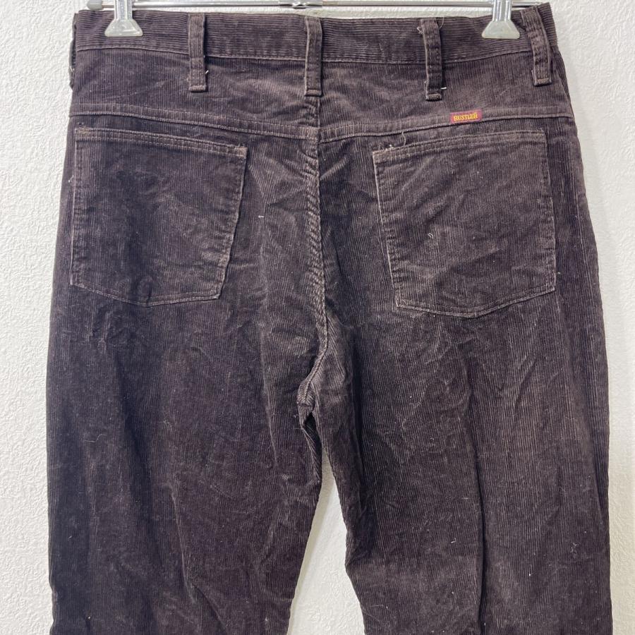 80s USA製 RUSTLER コーデュロイパンツ W34 ダークブラウン ラスラー