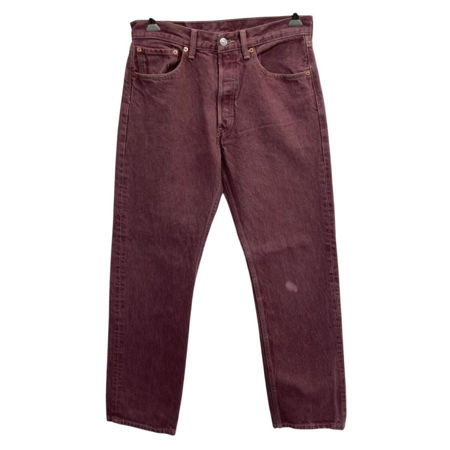 Levi’s 501 USA製 90's 先染め ワインレッド W32 Levi's 501 デニムパンツ W32 ワインレッド リーバイス ボタンフライ