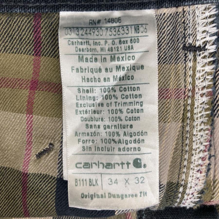 メキシコ製 Carhartt ダック ペインターパンツ W34 ブラック