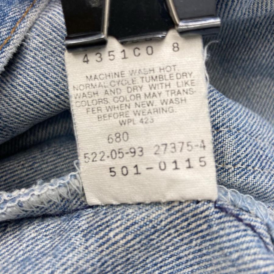 90s USA製 Levi's 501 デニムパンツ W38 ブルー リーバイス ボタン