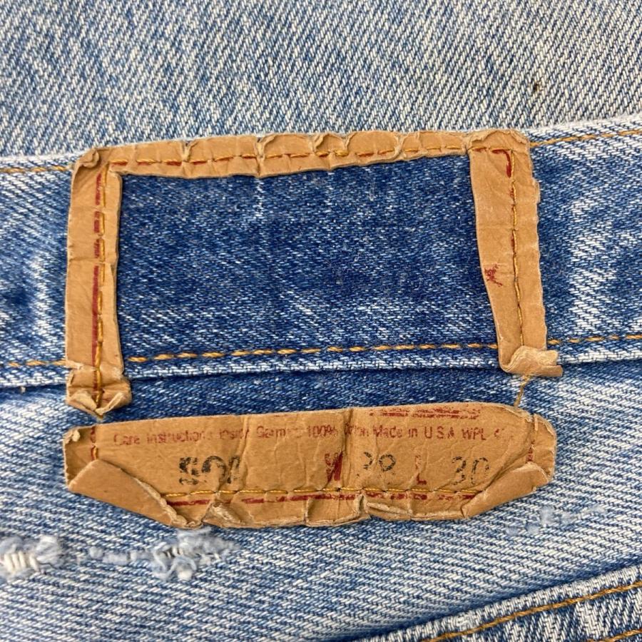 90s USA製 Levi's 501 デニムパンツ W38 ブルー リーバイス ボタン