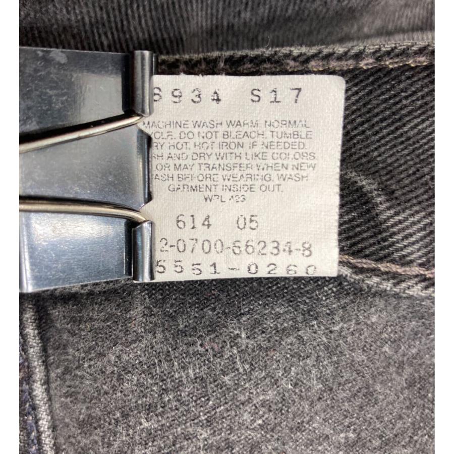 00s USA製 Levi's 550 デニムパンツ W32 ブラック リーバイス ジップ