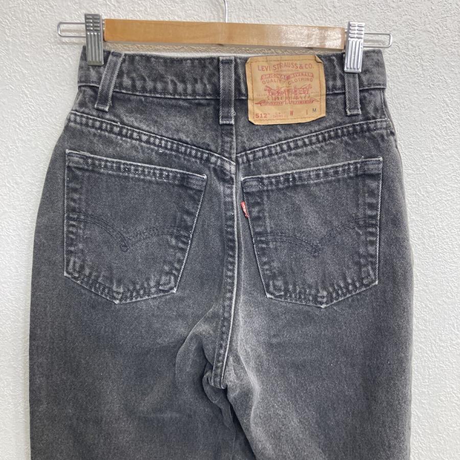 90s USA製 Levi's 512 レディース デニムパンツ W24 ブラック