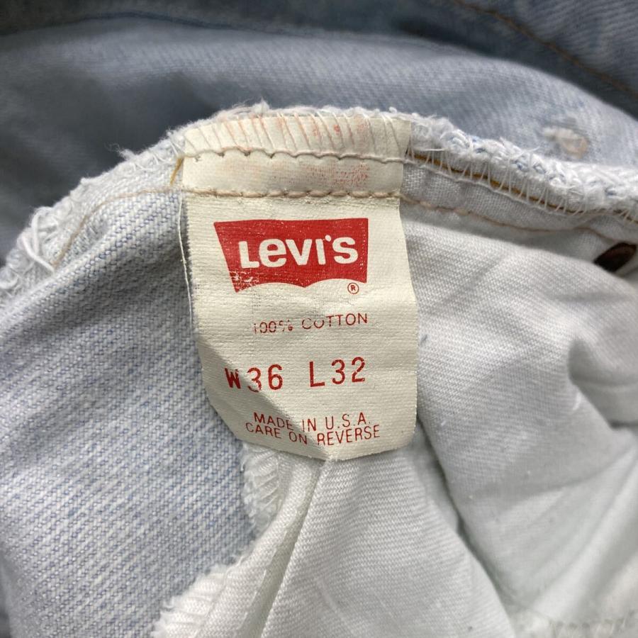 00s USA製 Levi's 550 デニムパンツ W36 アイスブルー リーバイス