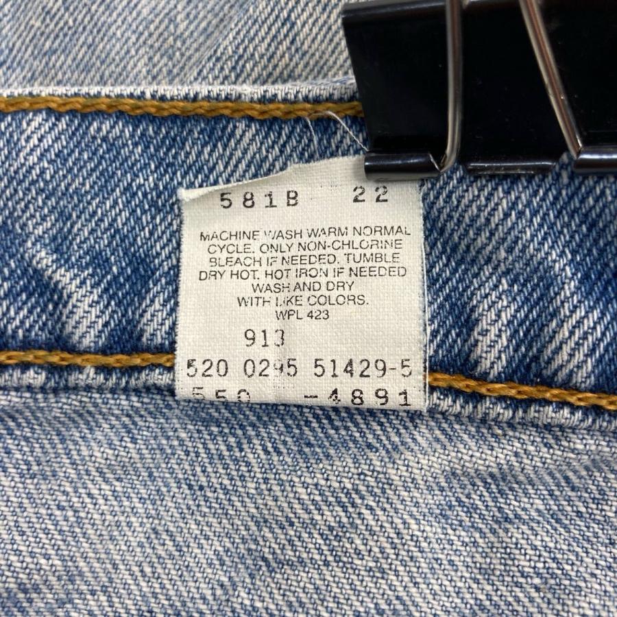 90s USA製 Levi's 550 デニムパンツ W34 ブルー リーバイス ジップ
