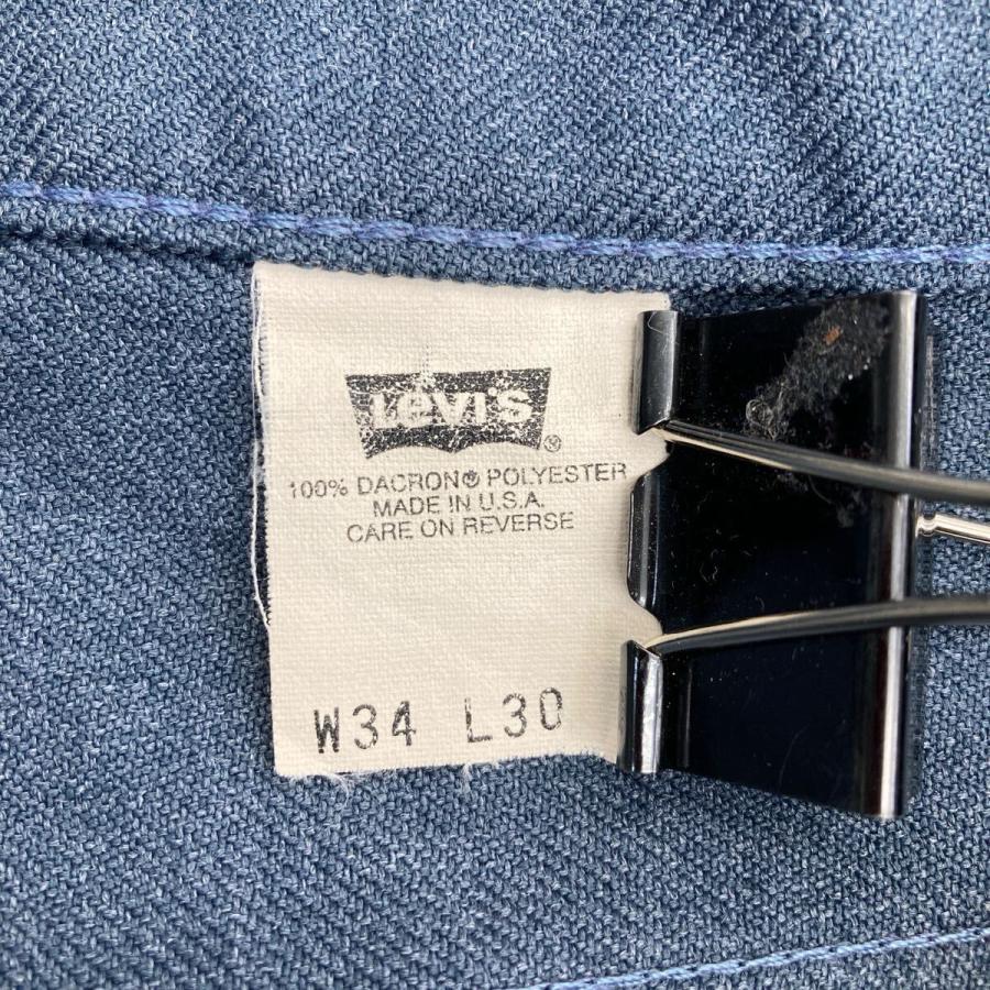 90s USA製 Levi's スタプレ スラックスパンツ W34 ブルーグレー