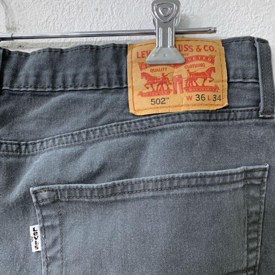 Levi's 502 デニムパンツ ブラック W36 リーバイス ジップアップ 紙