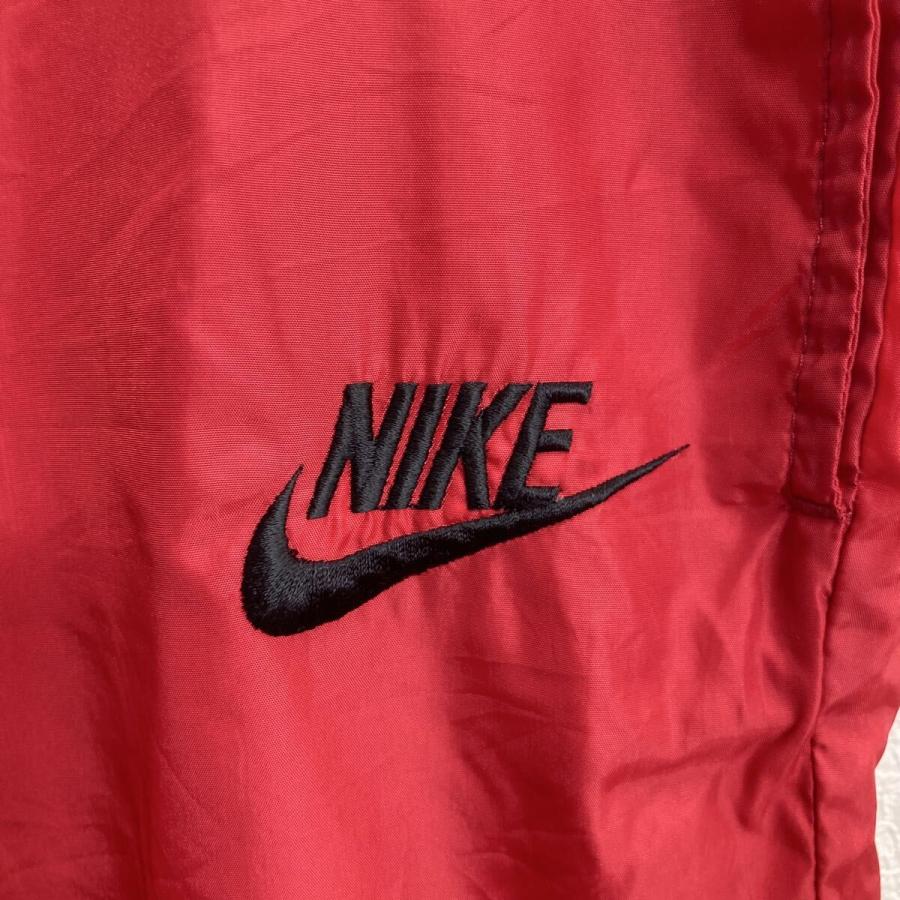 80s NIKE ナイロンパンツ XL レッド ナイキ イージーパンツ 80年代 紺