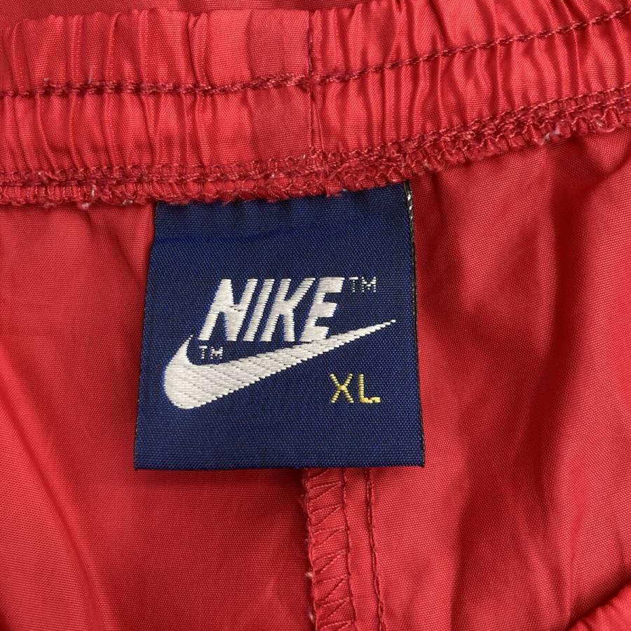 80s NIKE ナイロンパンツ XL レッド ナイキ イージーパンツ 80年代 紺