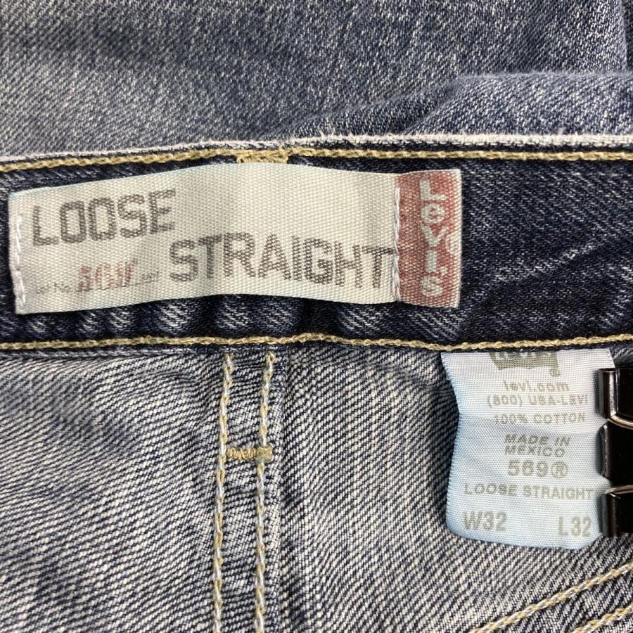メキシコ製 Levi's 569 デニムパンツ W32 ダークブルー リーバイス