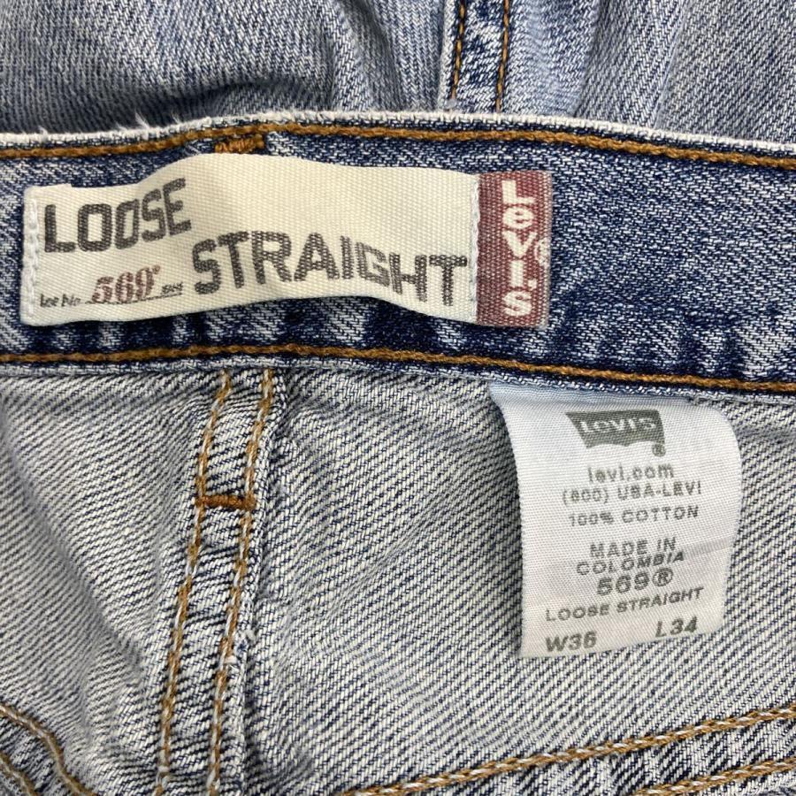 Levi's 569 デニムパンツ W36 ブルー リーバイス ジップアップ 紙