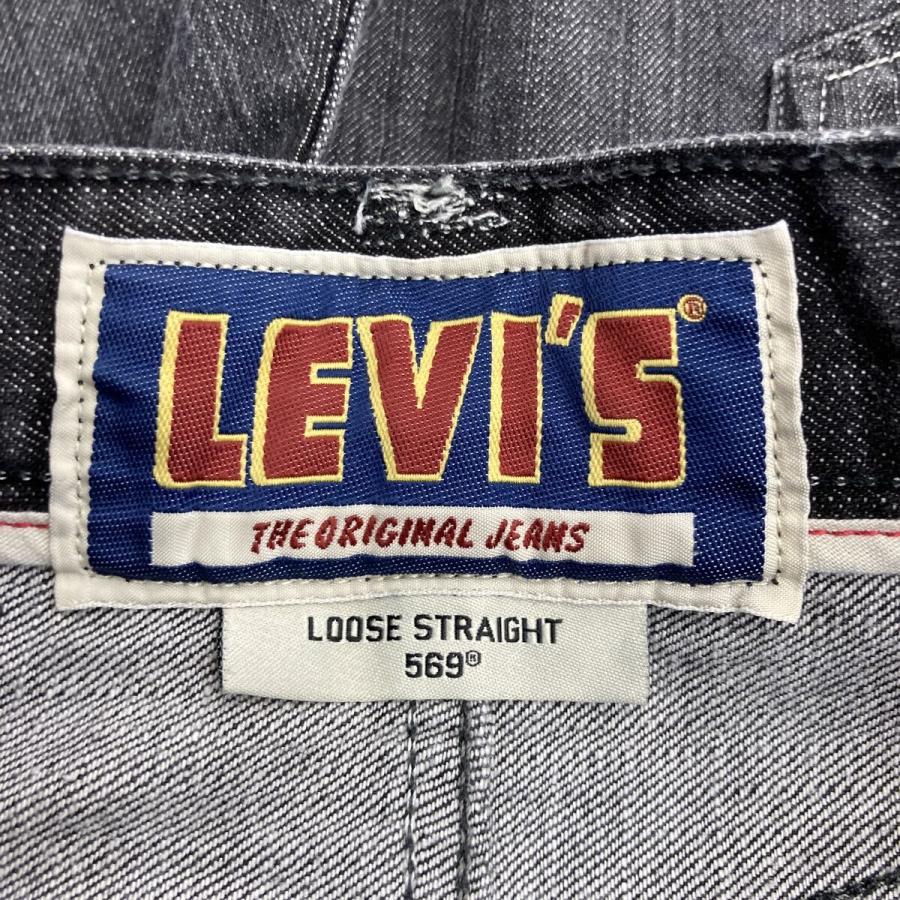 メキシコ製 Levi's 569 デニムパンツ W32 ブラック リーバイス ジップ