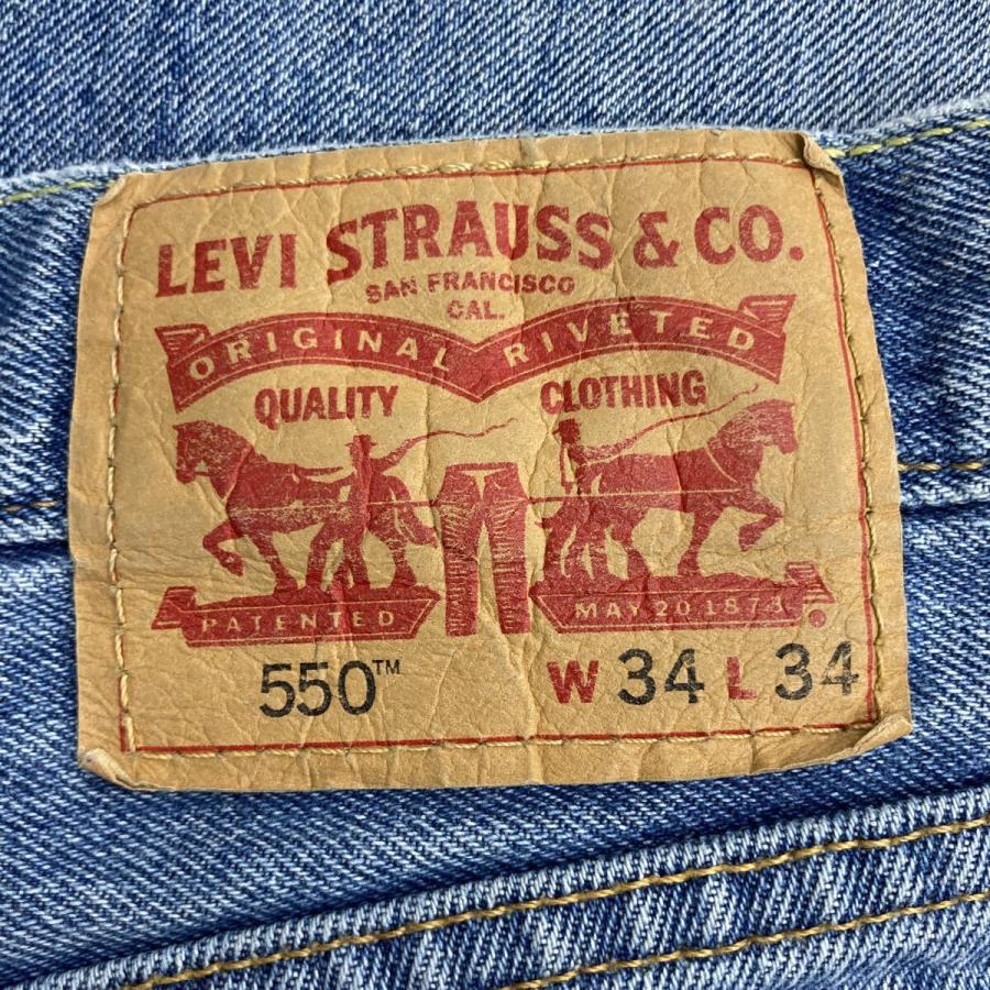 メキシコ製 Levi's 550 デニムパンツ W34 ライトブルー リーバイス