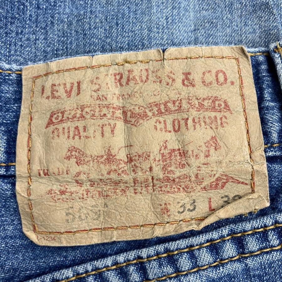 メキシコ製 Levi's 569 デニムパンツ W33 ブルー リーバイス ジップ