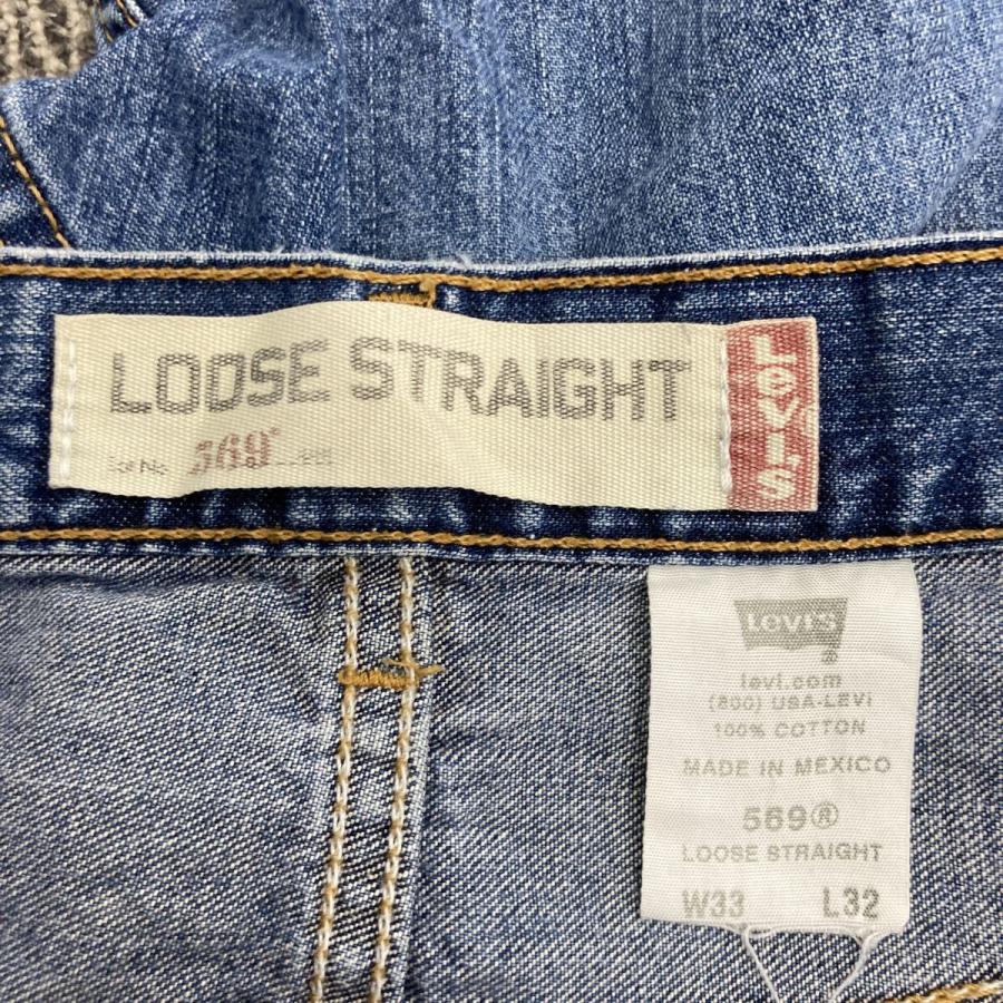 メキシコ製 Levi's 569 デニムパンツ W33 ブルー リーバイス ジップ