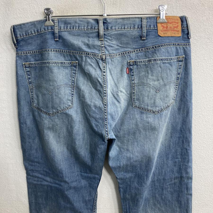 Levi's 569 デニムパンツ W42 ブルー リーバイス ジップアップ 紙