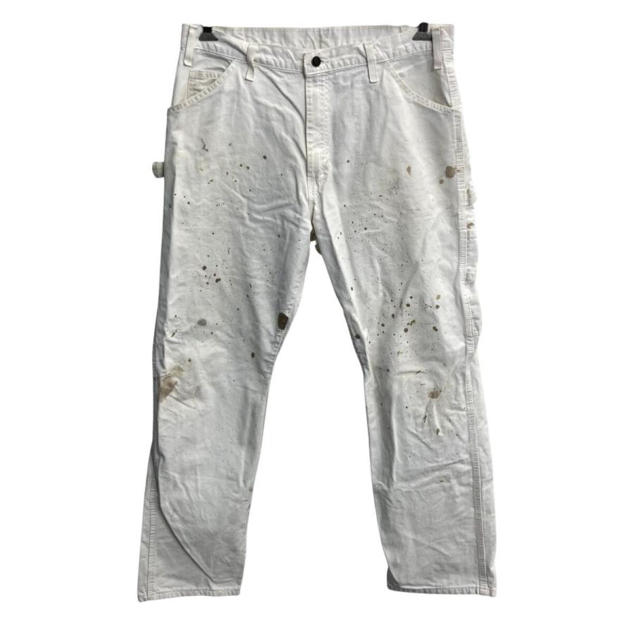 v*v Dickies ペインターパンツ ペンキ飛び ディッキーズ W Dickies ワーク ペインターパンツ W36 ホワイト ディッキーズ ジップ