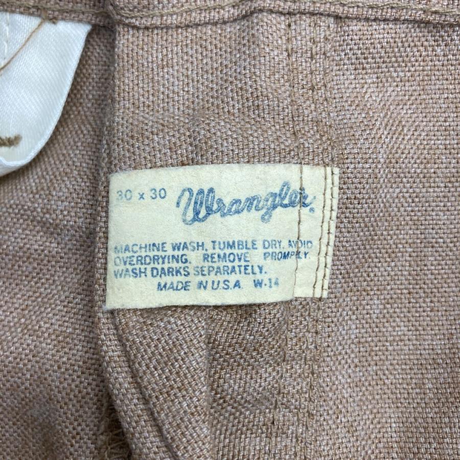 80s USA製 Wrangler ランチャー スラックスパンツ W30 ライトブラウン