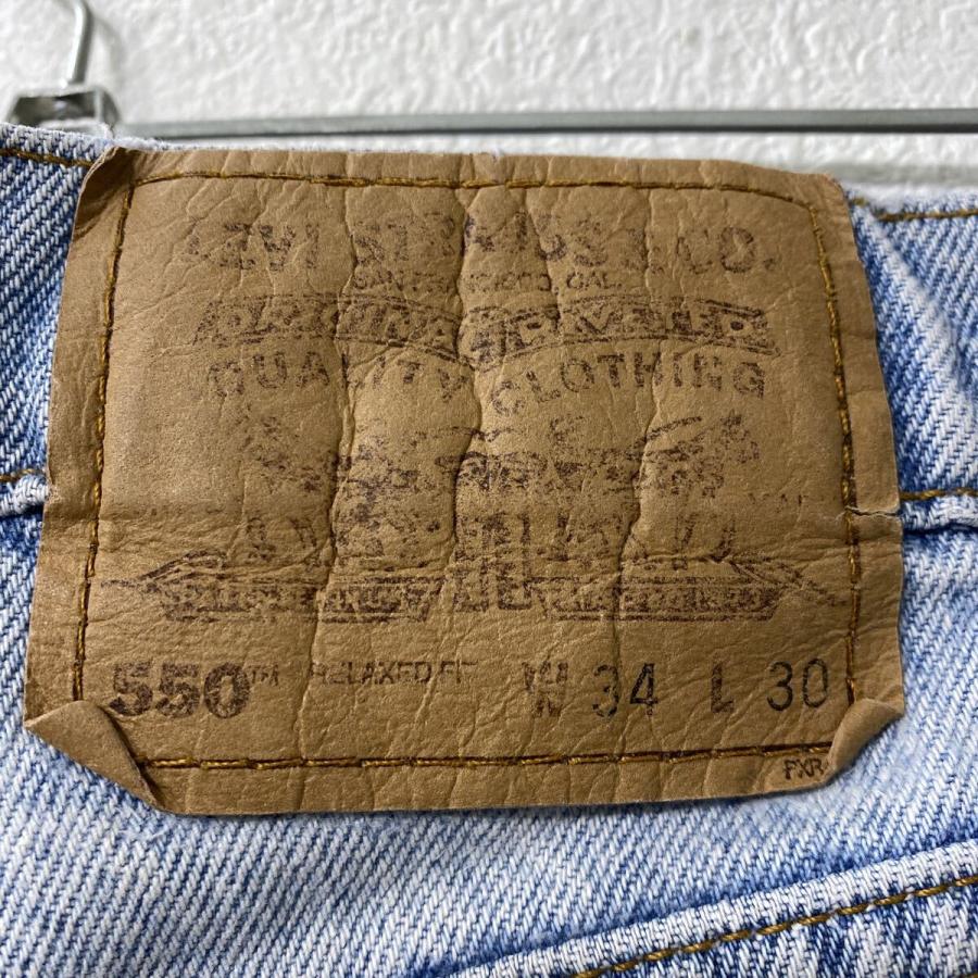 90s Levi's 550 デニムパンツ W34 インディゴブルー リーバイス ジップ