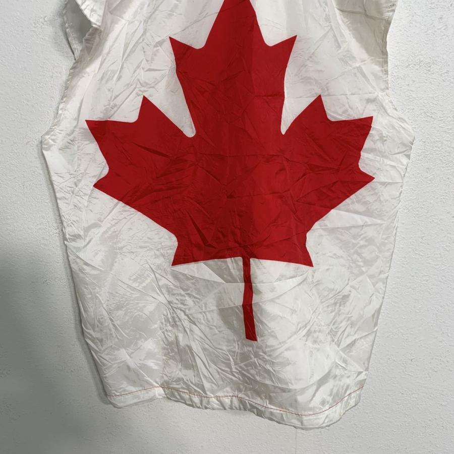 FLAG WEAR ノースリーブ ナイロンジャケット XL ホワイト レッド 
