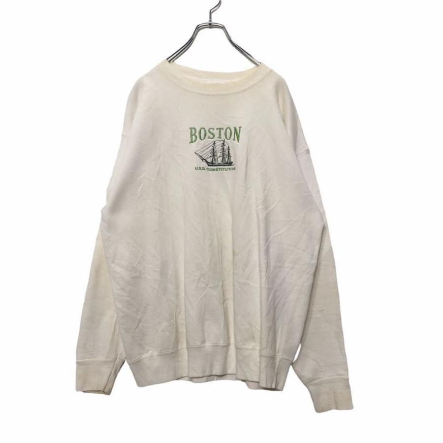 90s SANSEGAL 刺繍 スウェット XLサイズ ビッグサイズ USA製
