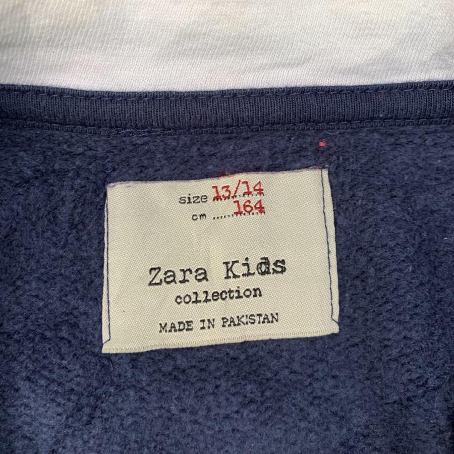 ZARA KIDS スウェット トレーナー 13/14 160 ネイビー プリント ザラ