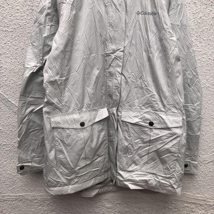 Columbia マウンテンパーカー レディース M グレー ドット柄 水玉柄