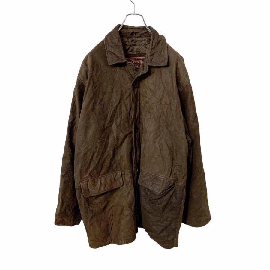 OAKWOOD レザージャケット Lサイズ レザーコート ダークブラウン 本革 