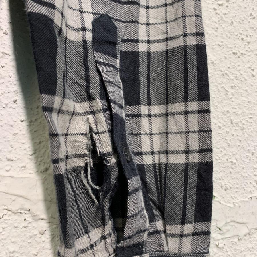ZARA MAN 長袖 チェック柄 シャツ M ブラック グレー ザラ