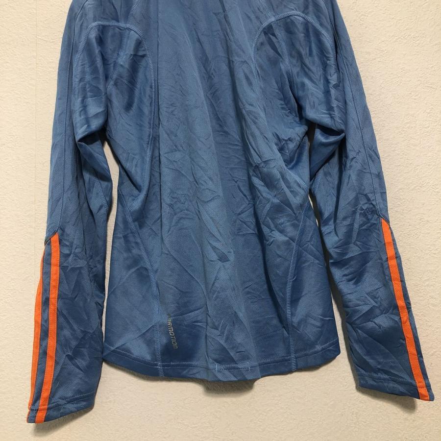 adidas ジャージ M ブルー オレンジ アディダス ハーフジップ ライン