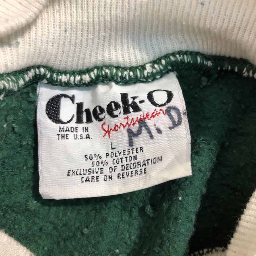 Cheek-O プリント スウェットトレーナー ウィメンズ L グリーン