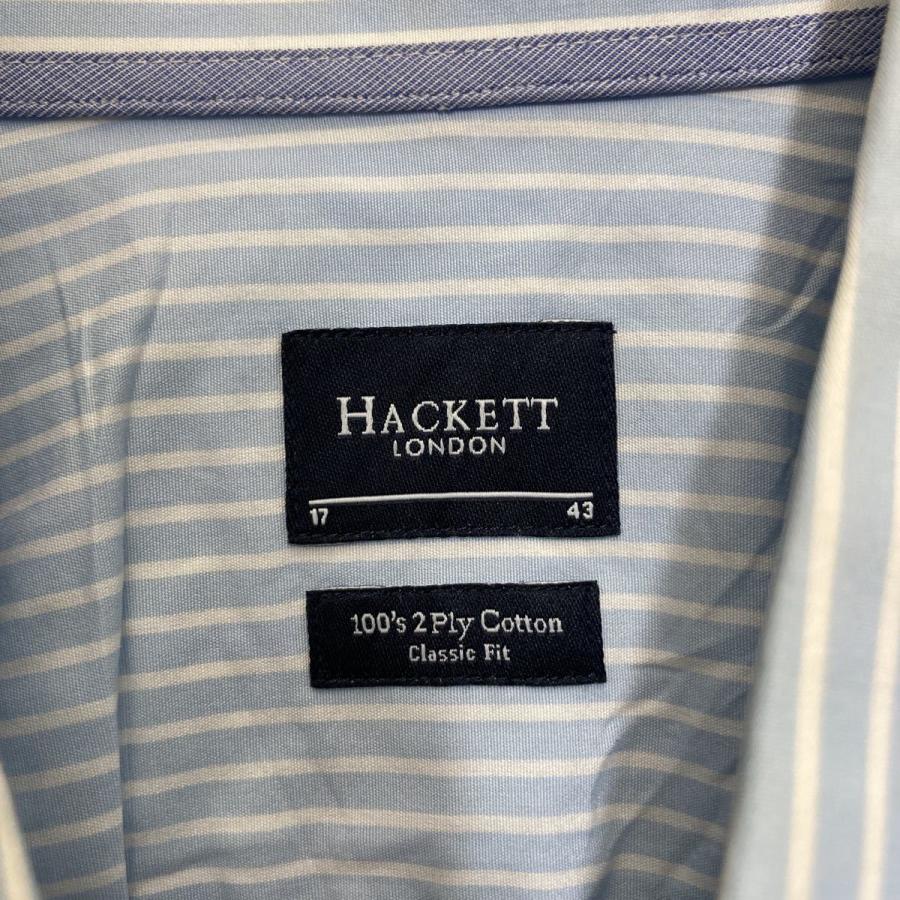 HACKETT ストライプ長袖シャツ 17 XLサイズ ビッグサイズ クラシックフィット 古着卸 アメリカ仕入 a505-6040｜voxtrading9｜07