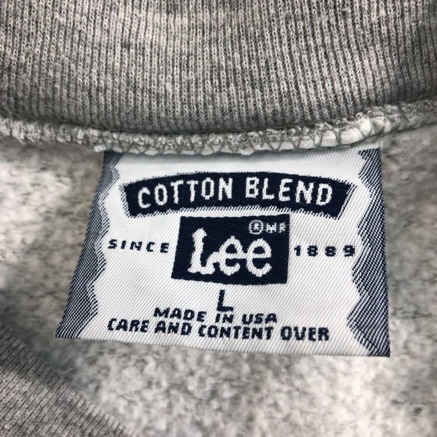 Lee プリント スウェット トレーナー L グレー リー アメリカ製