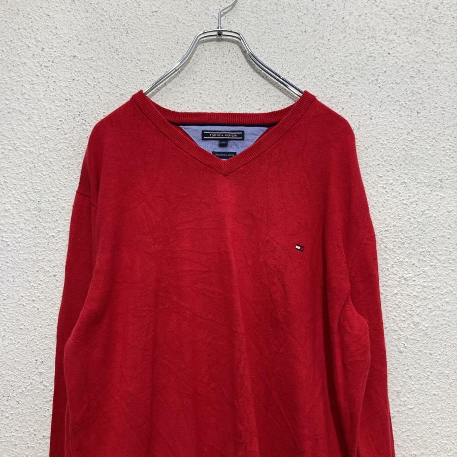 TOMMY HILFIGER コットンニット XLサイズ トミーヒルフィガー Vネック 