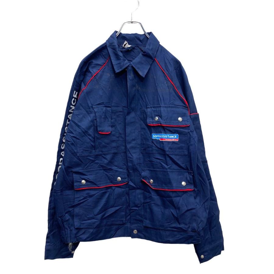 ユーロ ワークジャケット 44-46 S〜Mサイズ位 コットンブルゾン 紺