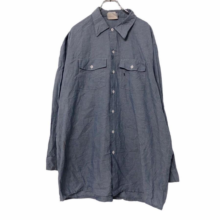 Dickies 長袖 ワーク シャツ 3L ライトブルー ディッキーズ Dickies 長袖 ワーク シャツ 3L ライトブルー ディッキーズ