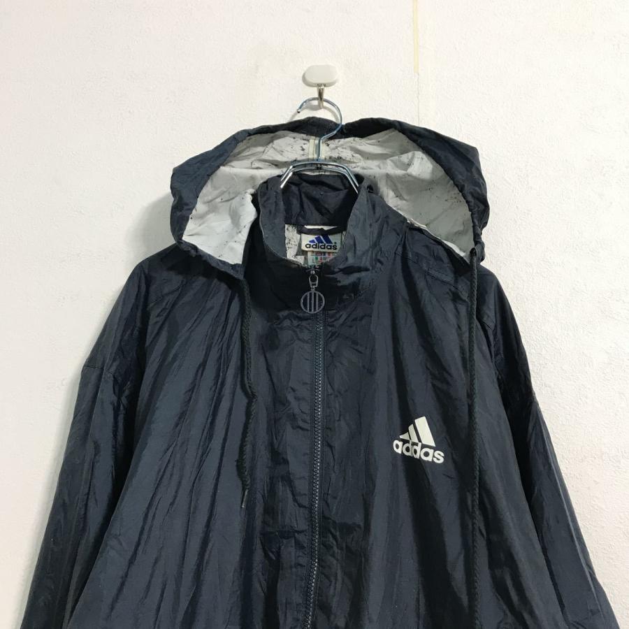 adidas ナイロン ジャケット M ブラック アディダス パーカー バック