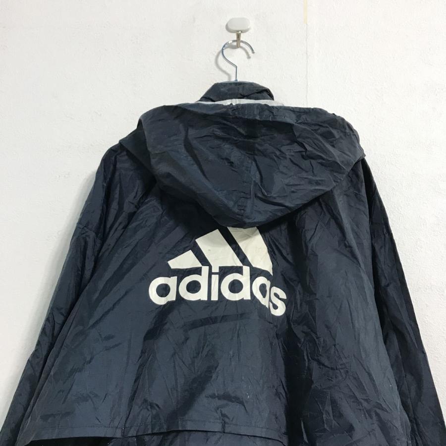 adidas ナイロン ジャケット M ブラック アディダス パーカー バック