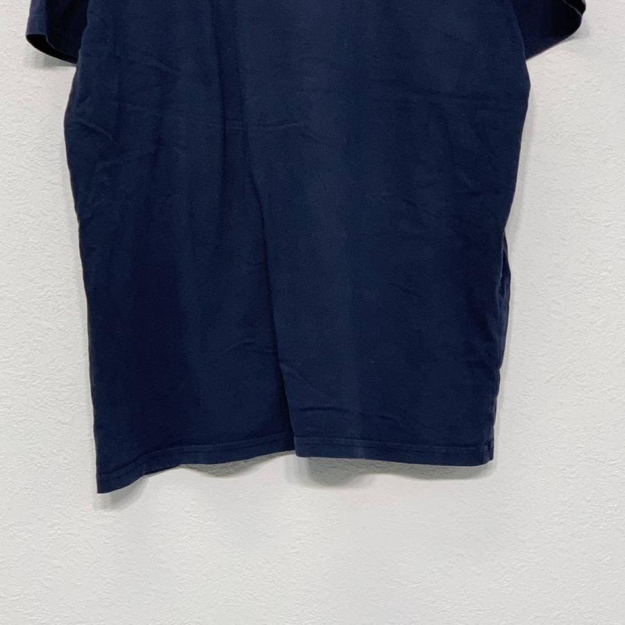 NAUTICA プリント Tシャツ L ネイビー ノーティカ ロゴ 国旗 ペルー製 100% コットン 古着卸 アメリカ仕入 a508