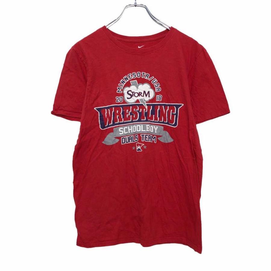 NIKE 半袖 プリントTシャツ S レッド ホワイト ブラック グレー ナイキ 