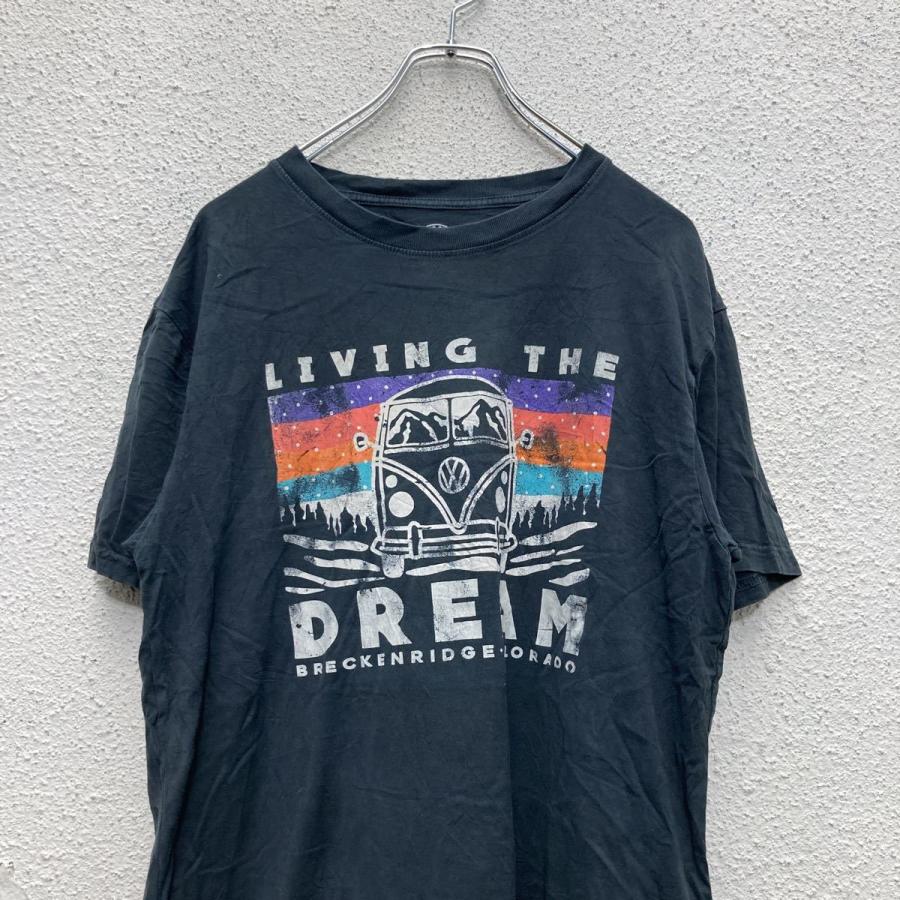 THE DUCK COMPANY 半袖 プリントTシャツ Mサイズ VW ワーゲンバス 黒 ブラック 古着卸 アメリカ仕入 a508-5683｜voxtrading9｜02