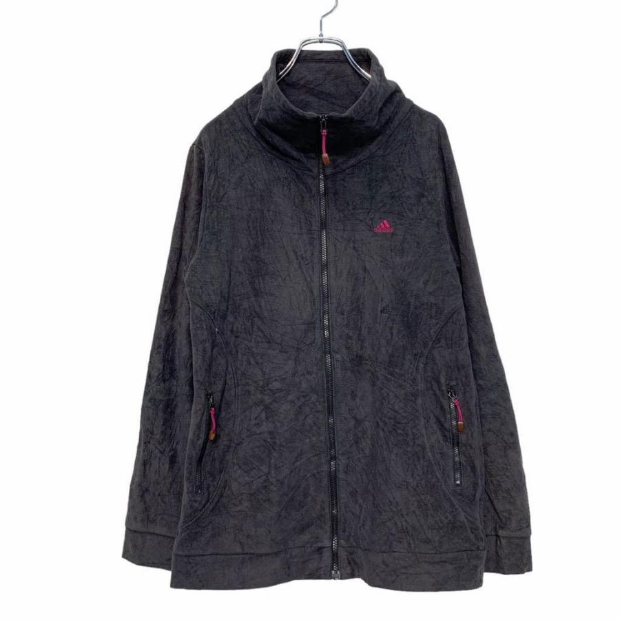 adidas ジップアップジャケット L ピンク/ブラック