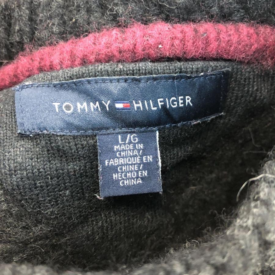 TOMMY HILFIGER ウール ニット セーター L ブラック トミー