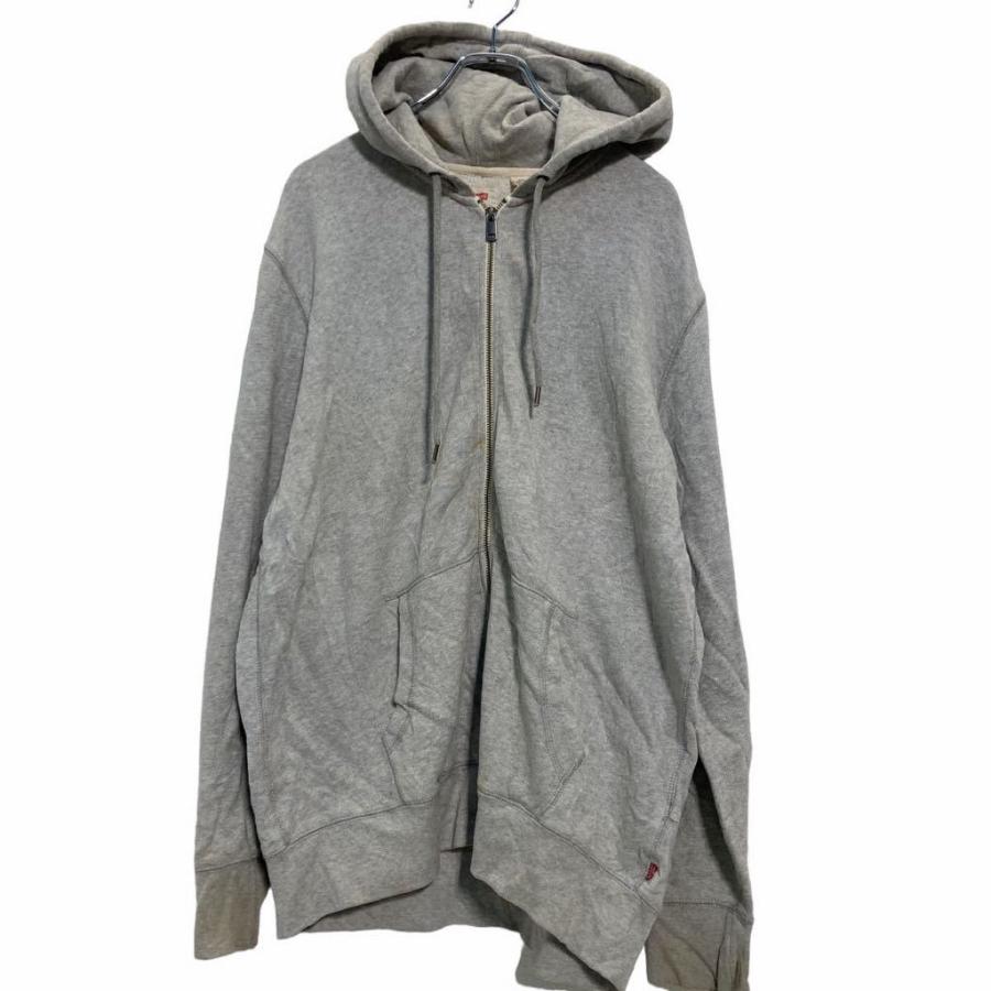 Levi's 無地 スウェット パーカー L グレー リーバイス ジップアップ