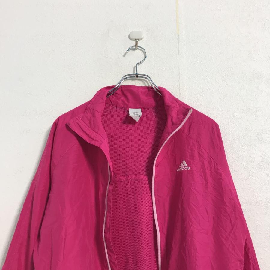 adidas ナイロン ジャケット レディース M ピンク アディダス ジップ