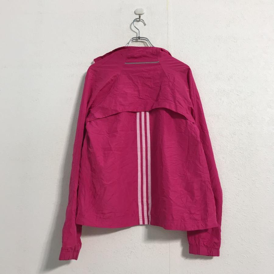 adidas ナイロン ジャケット レディース M ピンク アディダス ジップ