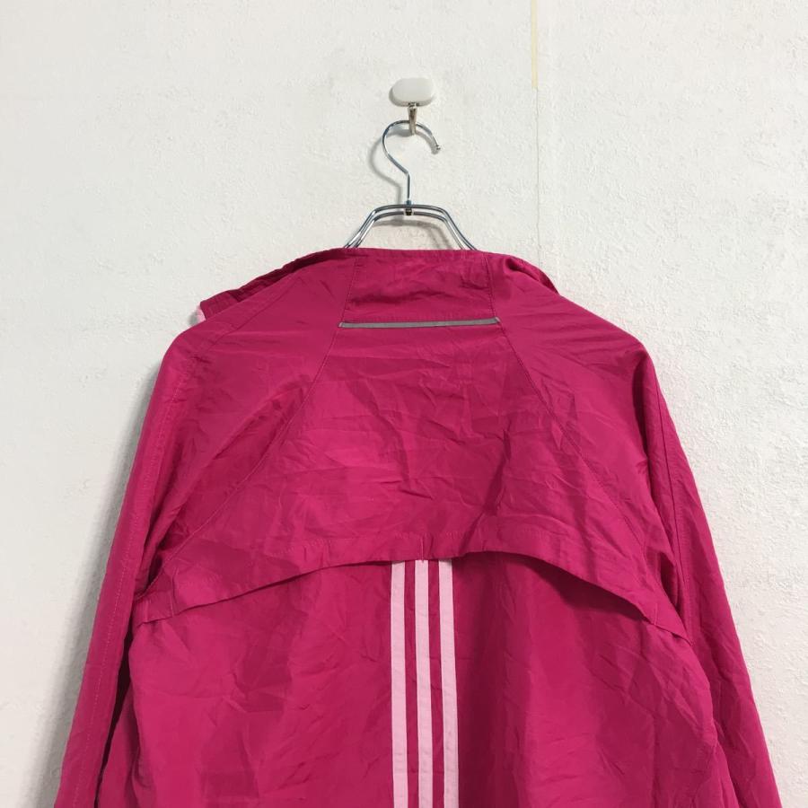 adidas ナイロン ジャケット レディース M ピンク アディダス ジップ