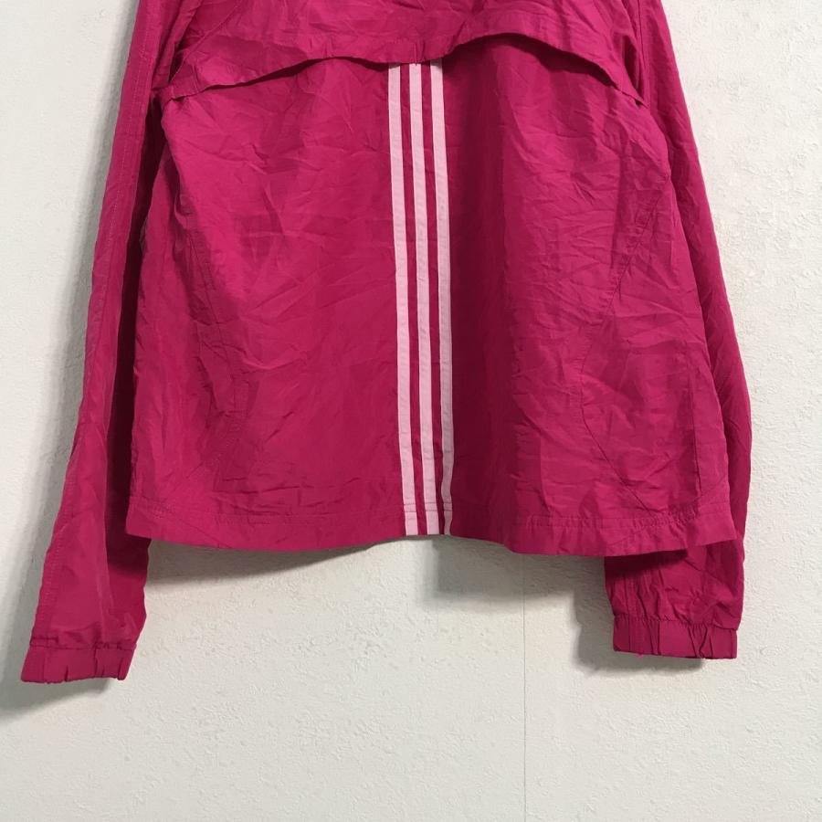adidas ナイロン ジャケット レディース M ピンク アディダス ジップ