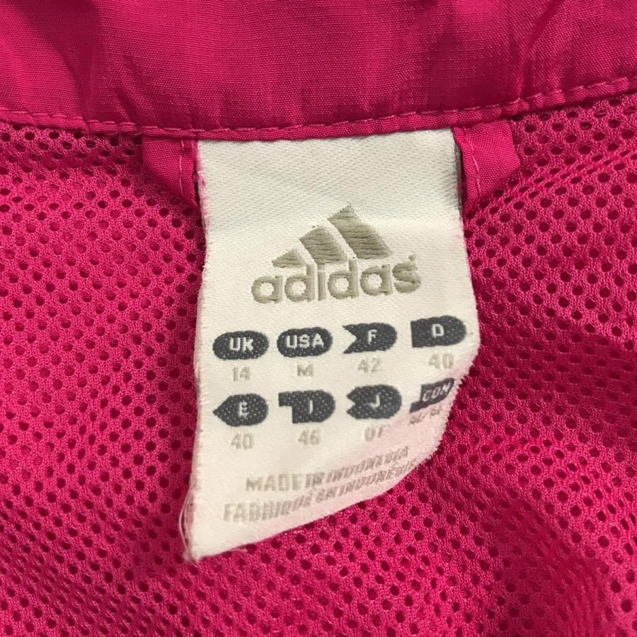 adidas ナイロン ジャケット レディース M ピンク アディダス ジップ